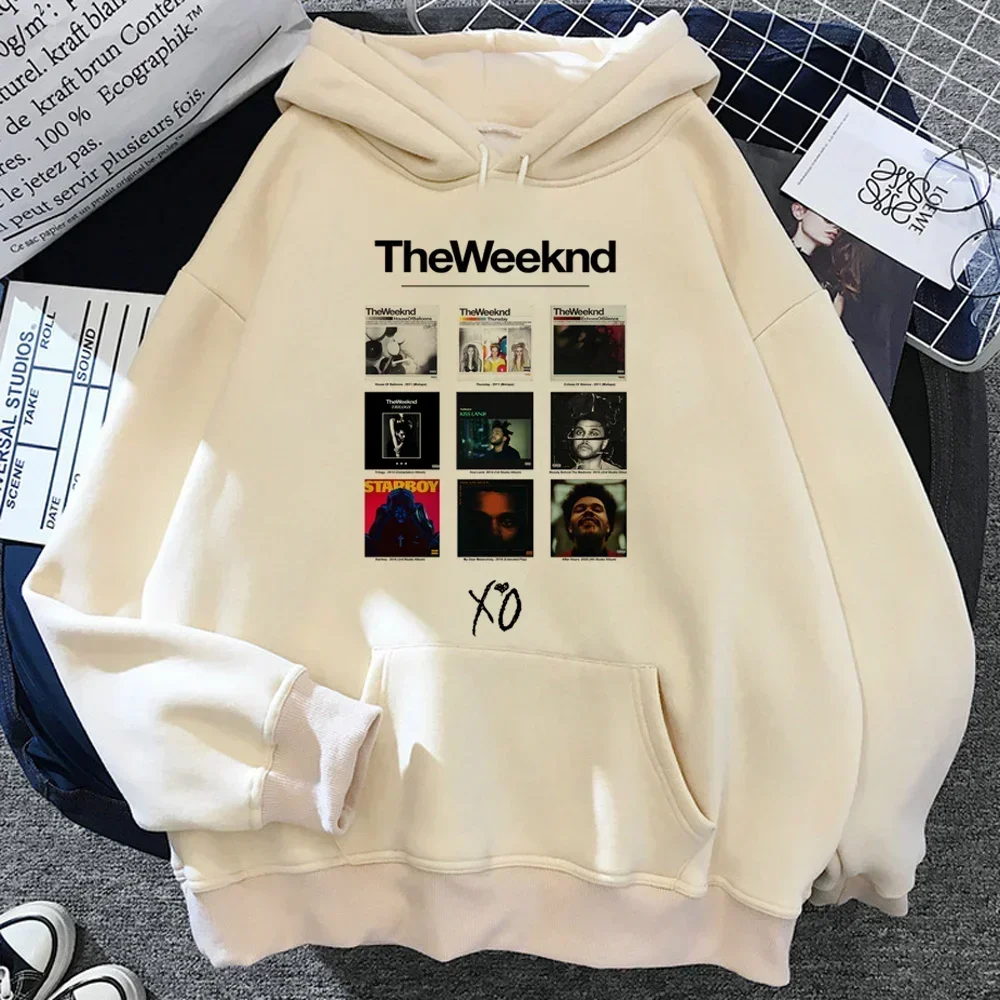 Женские толстовки Weeknd винтажные флисовые свитшоты с капюшоном Женский японский