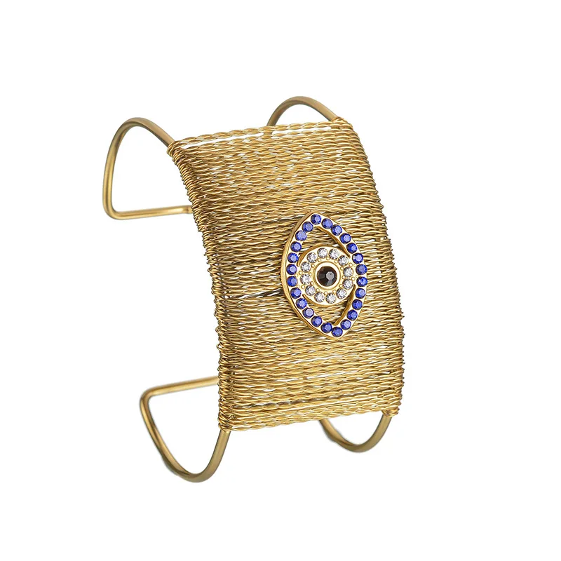 Персонализированный браслет Yoiumit из титановой стали с вырезом «сглаза», большой браслет, золотые браслеты для женщин, ювелирные изделия высокого качества