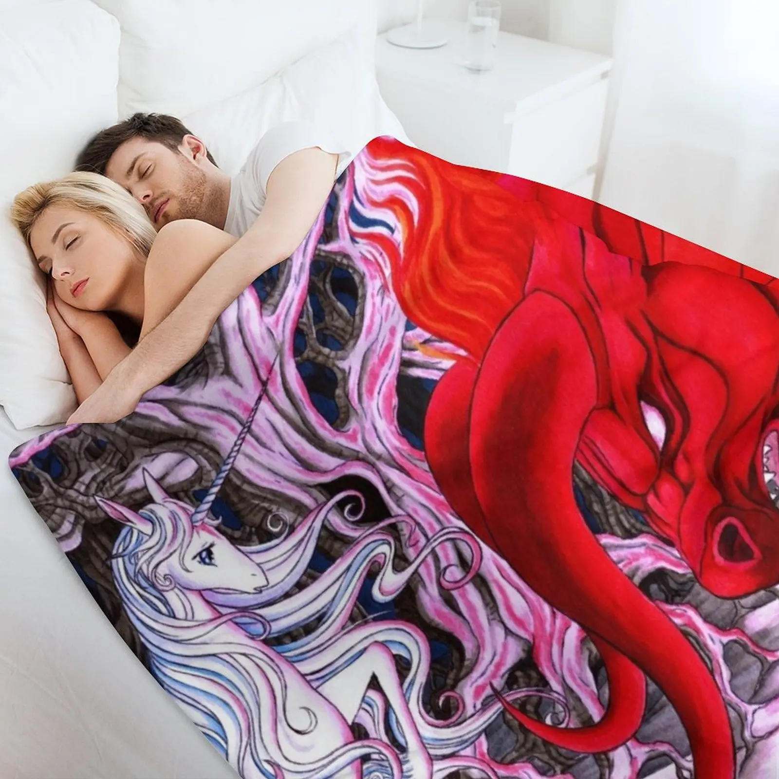 Одеяло с изображением последнего единорога одеяла для ребенка самые мягкие