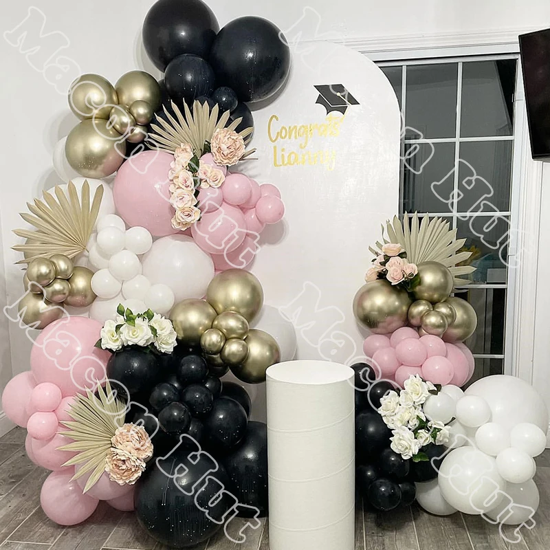 

179pcs Macaron Pink Latex Balloon Garland Background Baby Shower Wedding Birthday Party Festival Events Gold Decoration Kits