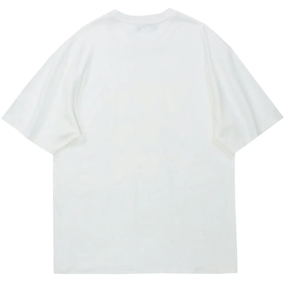 T-shirts Sketch Colorful Hearts Print Cotton O-neck Women's T-shirt Summer Streetwear Harajuku Casual Oversized T Shirt for Men |