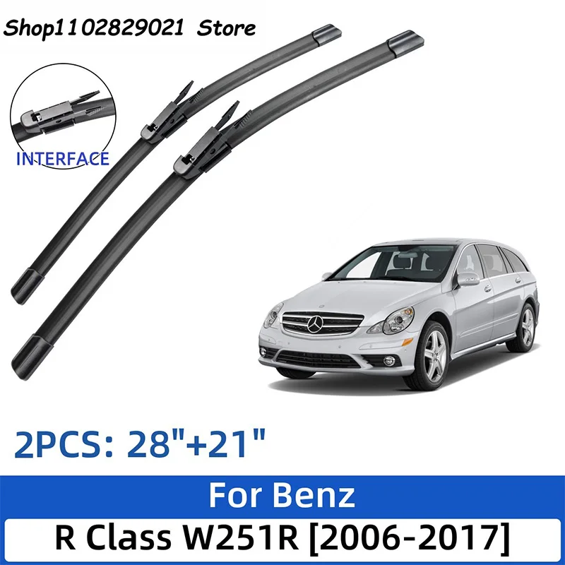 

For Benz R Class W251R 2006-2017 28"+21" Front Rear Wiper Blades Windshield Windscreen Window Cutter Accessories 2016 2017