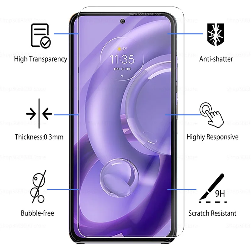 2 шт. чехол из закаленного стекла для Motorola Edge 30 Neo 20 Lite Plus Pro защитные пленки экрана