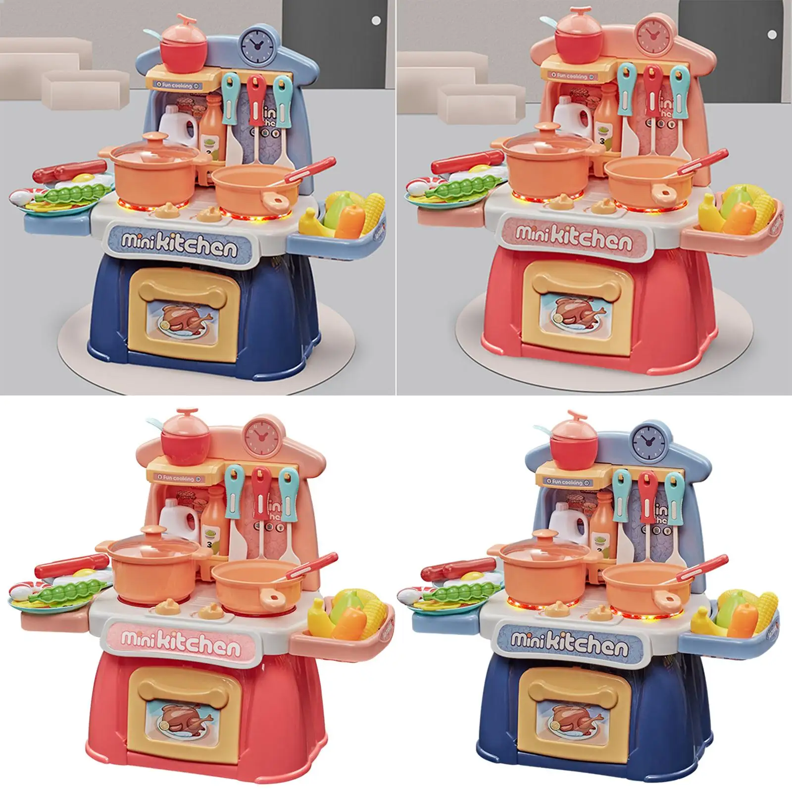 

Children Kitchen Toys Simulation Kitchen Utensils Food Cookware Pot Pan Kids Pretend Play Kitchen Set Toys for Kids