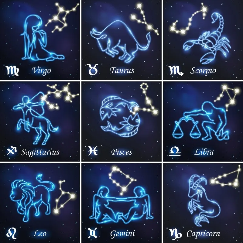 Full Square Diamond Embroidery Zodiac Signs Constellations Animals Art Astrology Diamond Painting Cross Stich Kit Craft Beads