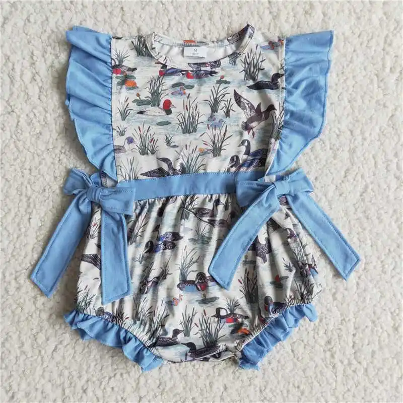 

New style Girl Summer Romper Fashion paddy duck Baby Kid Boutique Wholesale Clothes Children Jumpsuit High Quality Ready to Ship