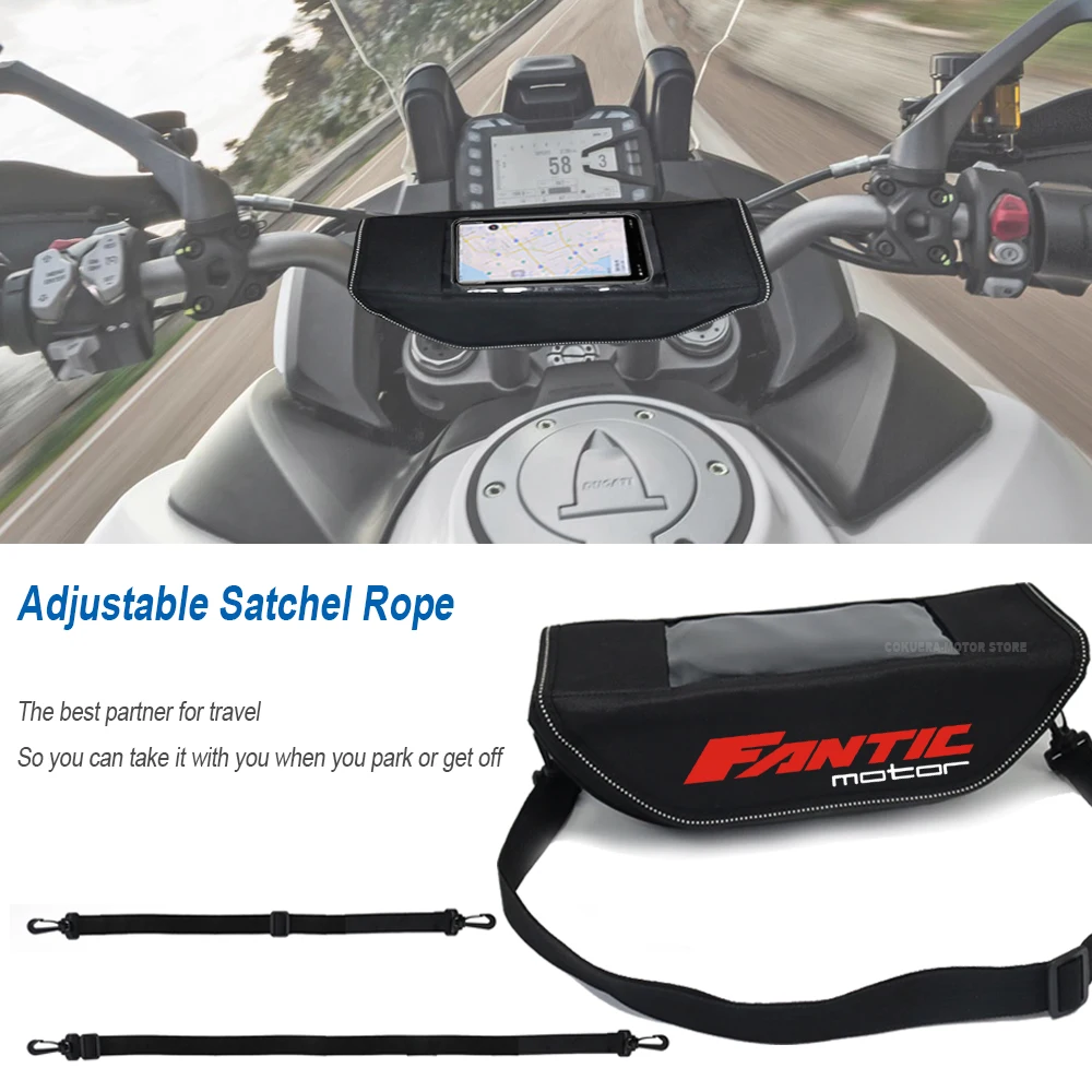 FOR Fantic Motor  Motorcycle Waterproof And Dustproof Handlebar Storage Bag