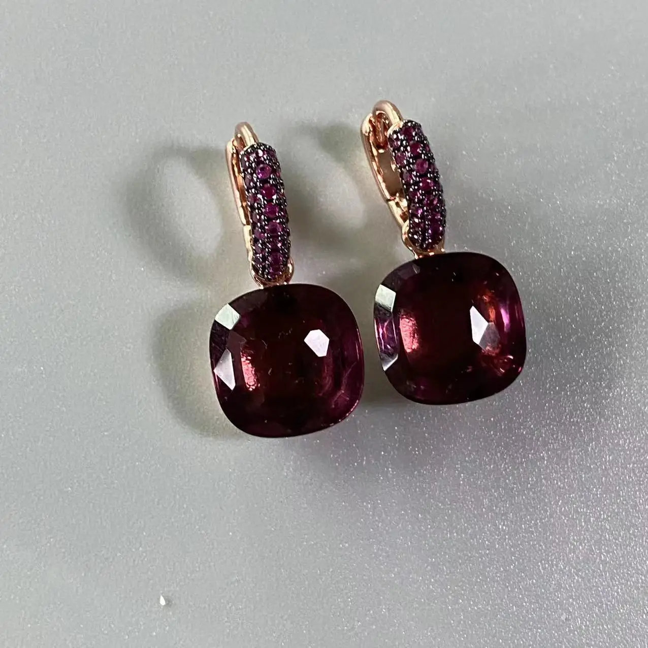 KAISQJEW 12 6 мм серьги-надо с инкрустацией из черного циркона ярких цветов серьги