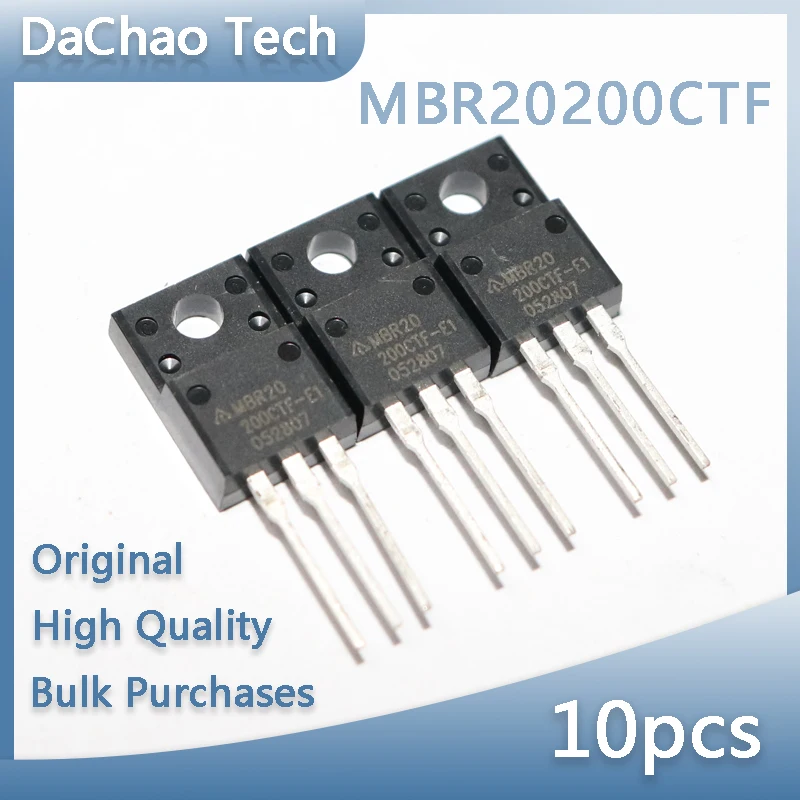 

10pcs MBR20200CTF-E1 MBR20200 20A 200V TSC Schottky Diodes TO-220F Original New