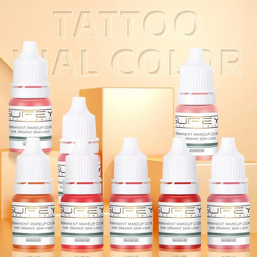 

5ml Tattoo Ink Nano Pigment For Semi Permanent MakeUp Tint Eyebrow Eyeliner Lips Beauty Microblading Pigments E5G4
