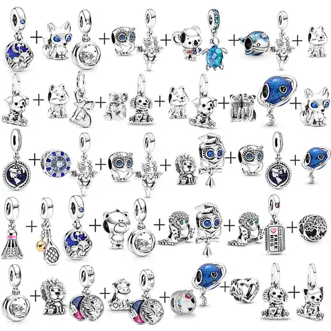 2 pcs./Lot 2021 New British lion koala eagle bead is suitable for the original brand bracelet bracelet animals jewelry for ...