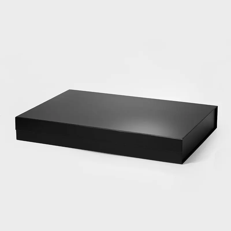 50x34x7cm | 19.7x13.4x2.76in Xl Shallow Black Rigid Magnetic Cardboard Gift Box Packaging