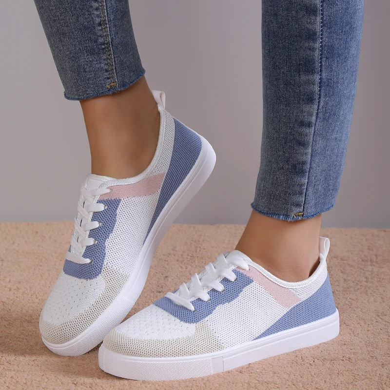 

Women Sneakers Fashion Skateboard Lightweight Comfortable Breathable Mesh Outdoor Sports Fitness Running Shoes Zapatos De Mujer