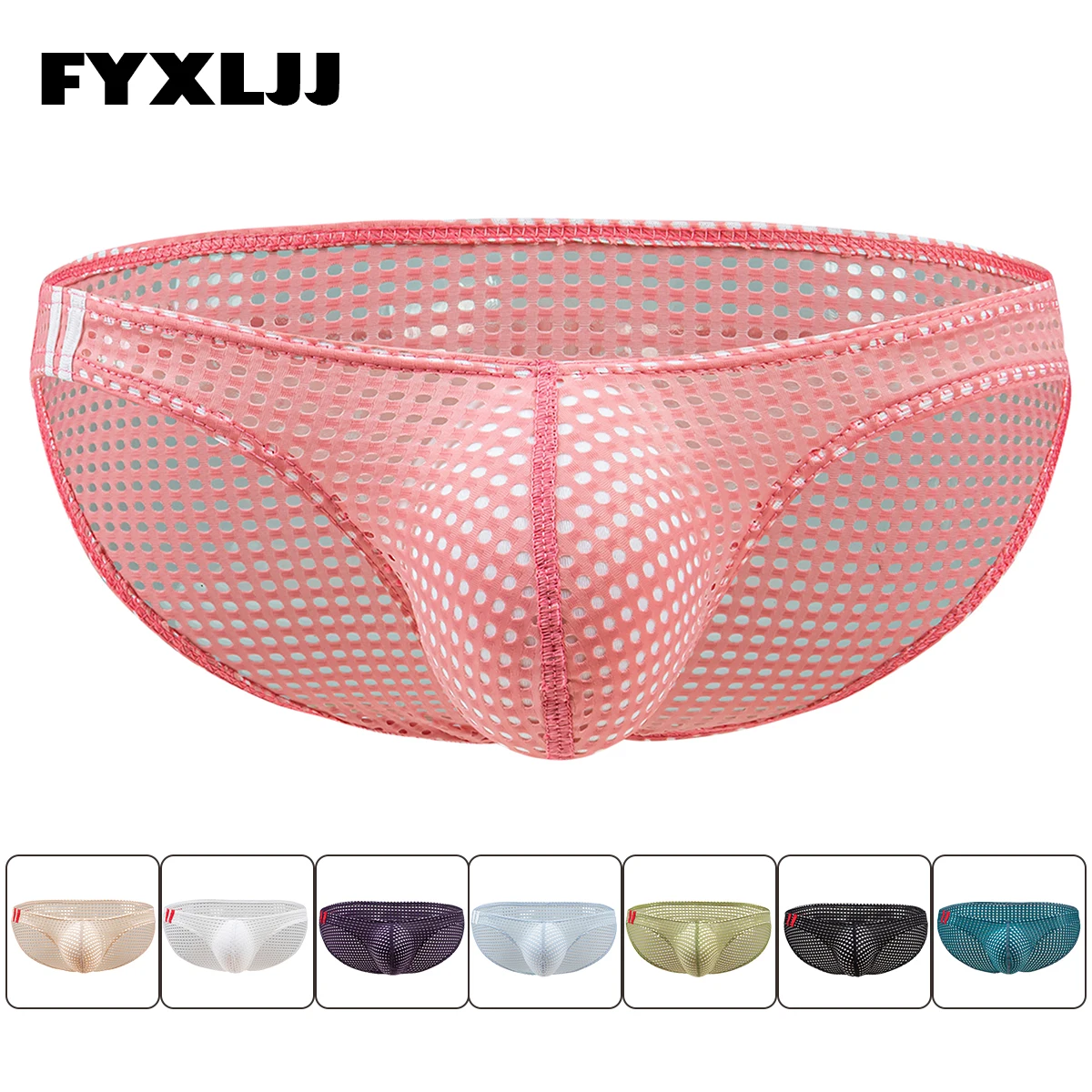 

FYXLJJ 1/4/8pcs Men's Brand New Briefs Panties Sexy Mesh Men Underwear U Convex Pouch Underpants Male Tangas Bikinis Trunk Panty