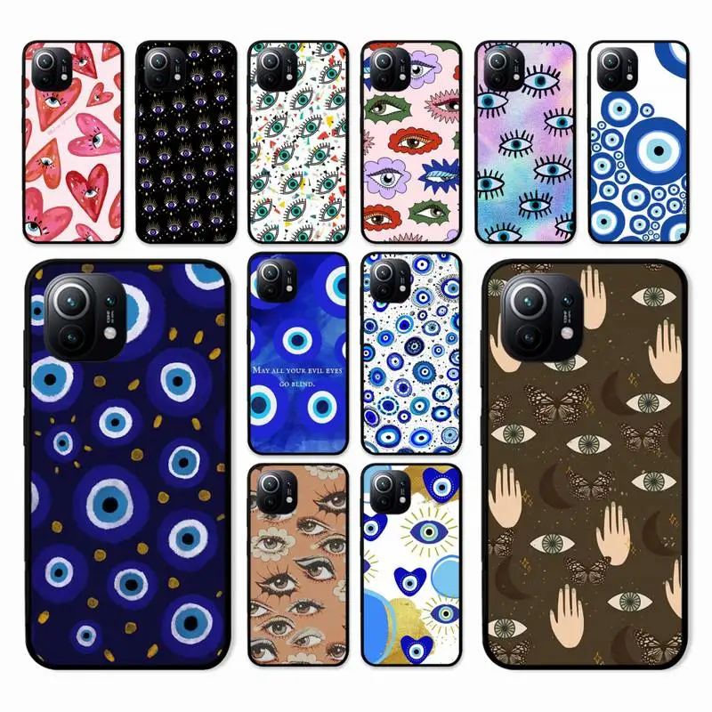 

Lucky Blue Evil Eye Phone Case for Xiaomi Mi 12s Ultra 11 11x 10t 9 8 Se 12 Note 10 Pro Lite Poco X3 F3 M3 Cover