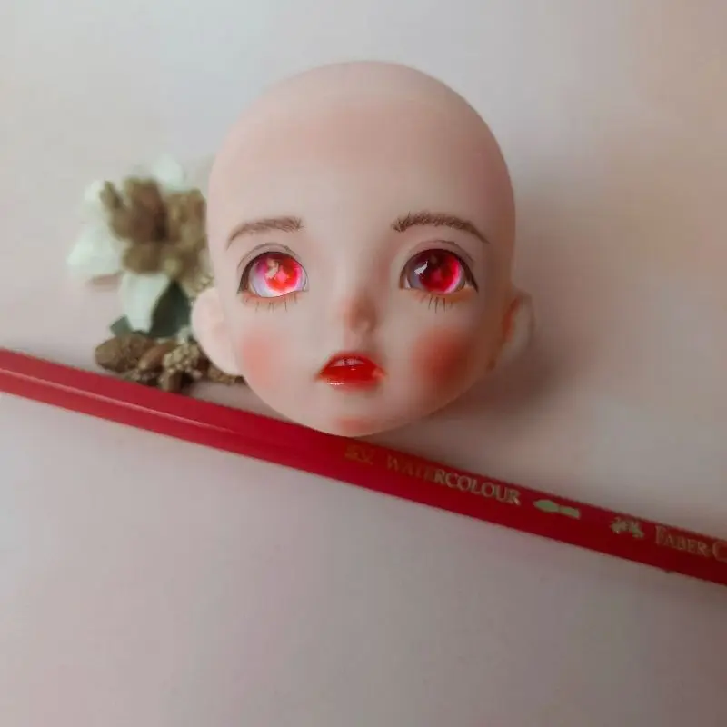1/6 BJD кукла голова ручной работы макияж кавайное лицо 3D съемные глаза милое