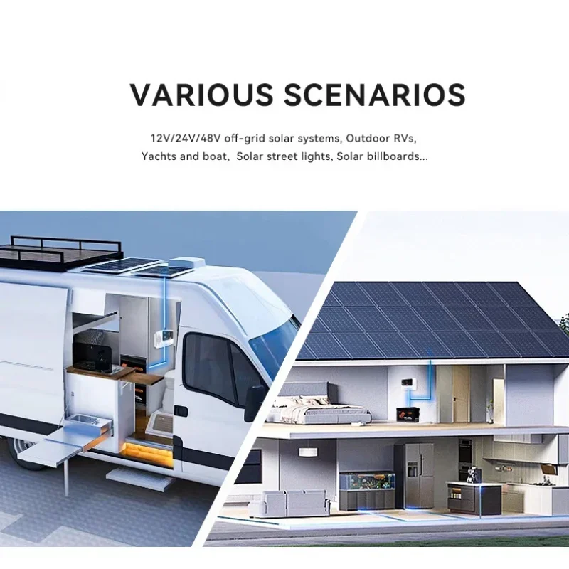 YINGFA 50A 60A PWM 12V 24V 48V Контроллер заряда солнечной панели Регулятор батареи с двумя