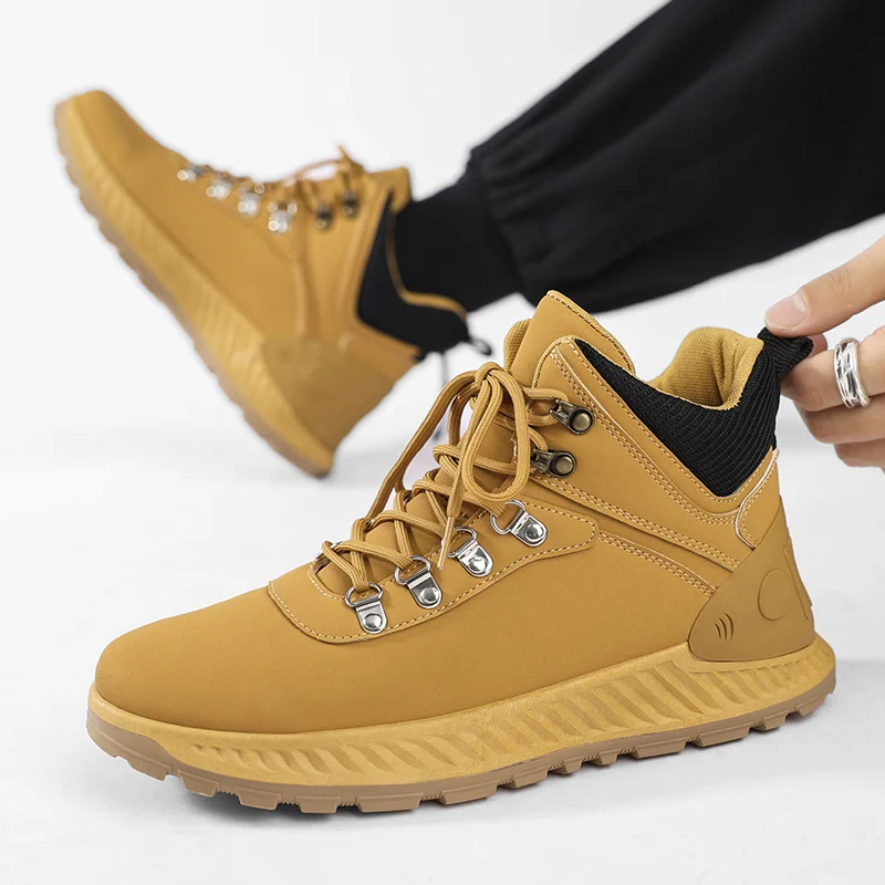 GR-YZ70 WATERPROOF SNOW WALKING SHOES MEN'S HUNTING BOOTS TACTICAL SHOES DESERT COMBAT ANKLE LEATHER MOUNTAINEERING SHOES