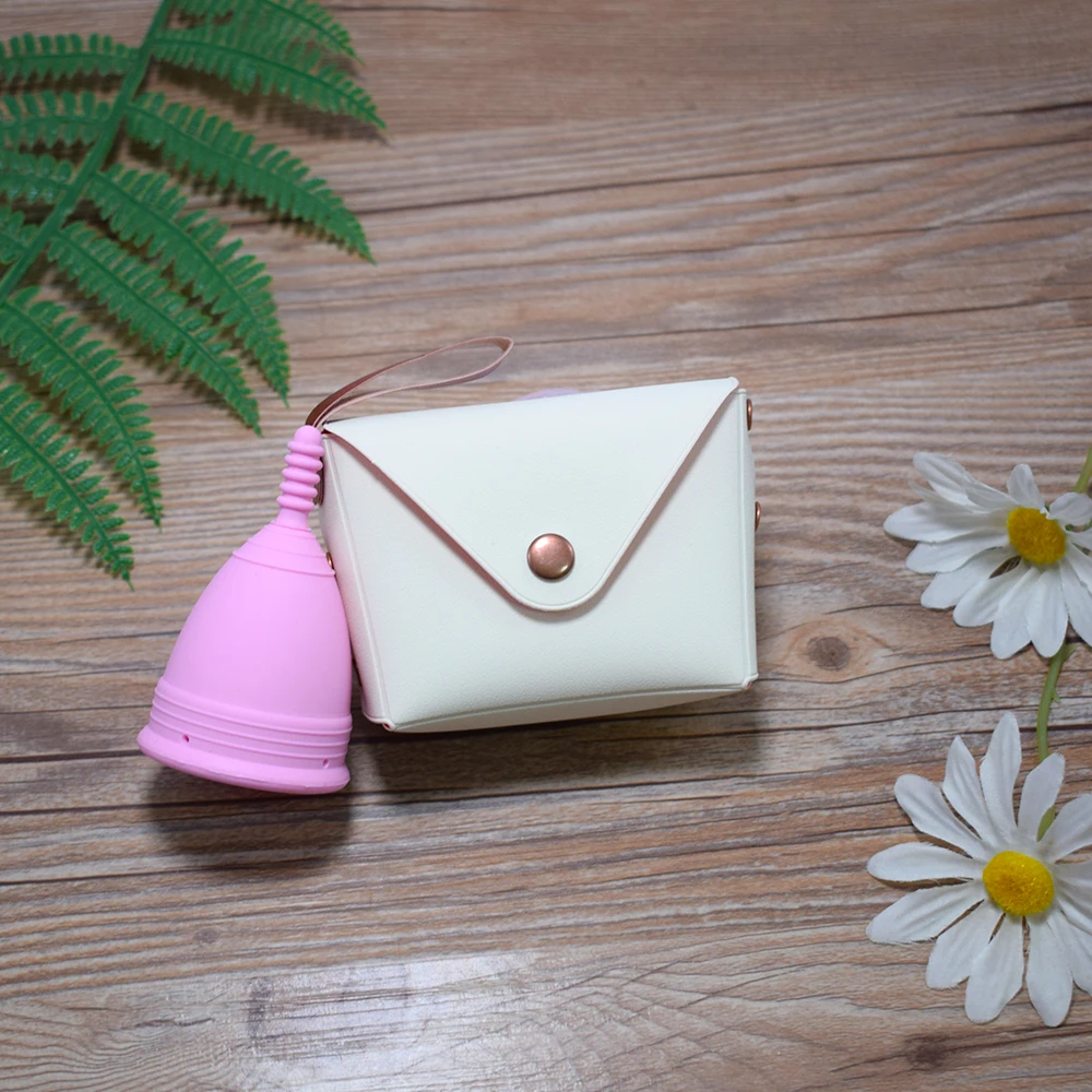 

Timkdle Coletor Menstrual Silicone Menstrual Cup Feminine Hygiene Product Period Copa Menstrual менструальная чаша Leather Bag