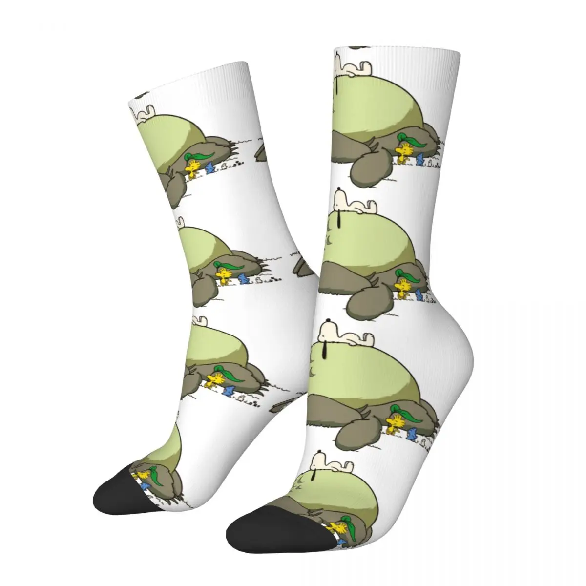 

Funny Crazy compression Sock for Men NEW NEIGHBOR TOTORO Hip Hop Harajuku Studio Ghibli Happy Quality Pattern Printed Crew Sock