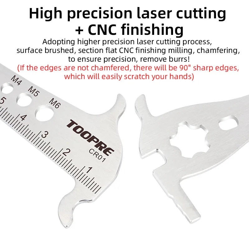 이wana końcówka do roweru szosowego i górskiego oolWear miarka linijka łańcucha suwmiarka 3 w 1 miernik śruba miernika haki