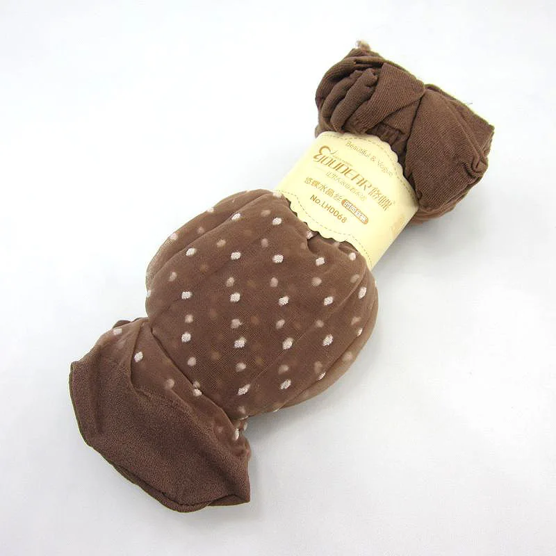 20PCS=10Pairs Dot Silk Socks Women Transparent Thin Breathable Summer Nylon Short Stock Female Non-Slip Stretch Ankle Sexy Socks