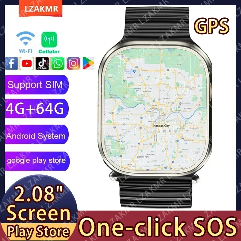 

Смарт-часы GS29 мужские, 4G, 64 ГБ, ПЗУ, SOS