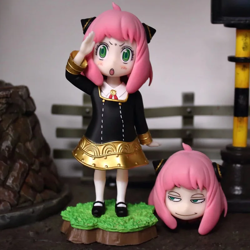 

12CM Face-changing Spy X Family Anya Forger Figure Anime Comics PVC Action Figure Toy Doll Yor Forger Toys New Cute Fiugine