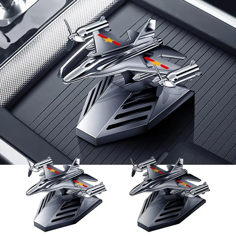 

Solar Car Air Freshener Durable Alloy Solar Car Aroma Diffuser Stylish Airplane Shape Aromatherapy Auto Interior Accessories