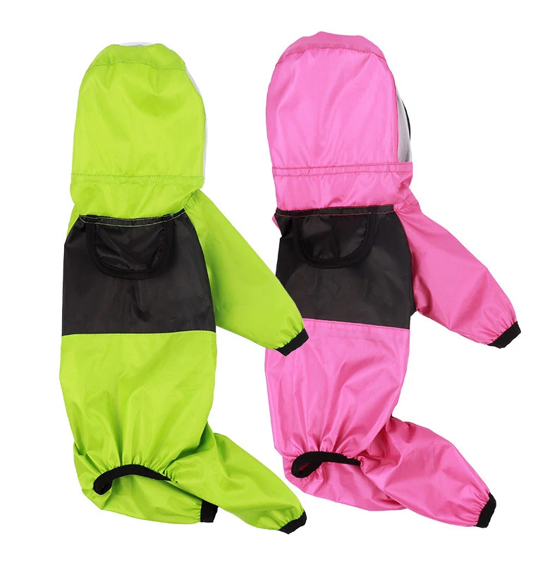 

Fashion All-season General Dog Raincoat Transparent Waterproof PU Pet Clothes Hot Pet Four-legged Clothing Dogs Accessories 2022