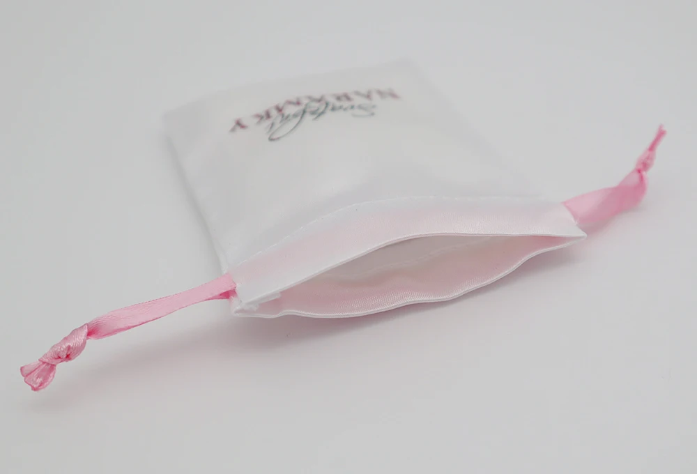 Satin Jewelry Mini Small Gift Bags 5x7cm Drawstring Packaging Pouch Wedding Favors for Guests Candy Goodie Bag Custom Logo 50Pcs