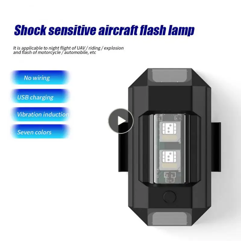 

Aircraft Charging Taillight Flash Lamp Motorcycle Locomotive Riding Warning Lamp Highlight Bicycle Accessories Usb Charging