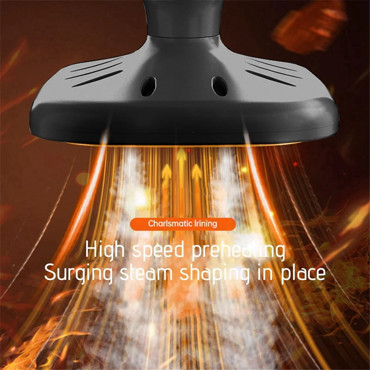 Портативный отпариватель для одежды поворот на 180 ° ручной Утюг черный
