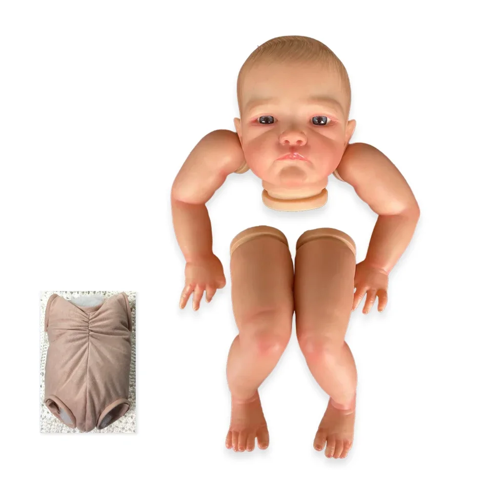 SINO-BB 19-дюймовые уже окрашенные детали куклы реборн August Awake Baby 3D-окраска с видимыми