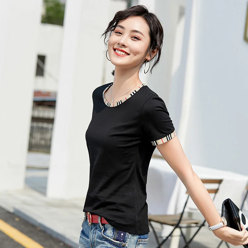 2022 женские с круглым вырезом летние приталенные коротким рукавом - купить по