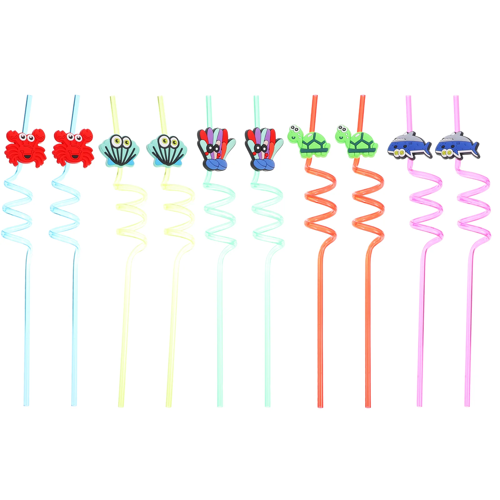 

Milk Straws Straw Drink Drinking Straws Reusable Multipurpose Sea Animal Party Tool Sports Ball Themed