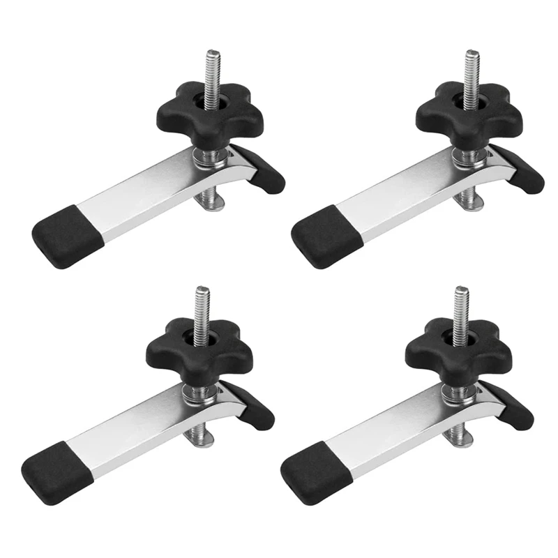 

T-Track Hold Down Clamp Aluminum T-Track Hold Down Clamps Silver For Drill Presses, CNC, Table Saws, Jigs, Panels, Vertical