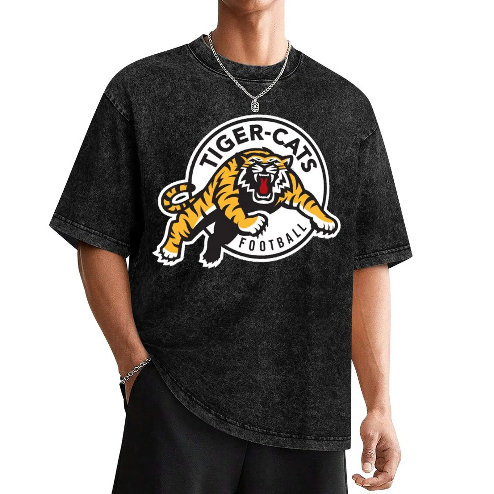 Футболка с логотипом Hamilton Tiger Cats Cfl летняя рубашка мужские футболки высокого