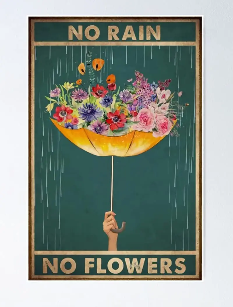 

Зонт без дождя, без цветов, подарок на день рождения друга, мужская пещера, спальня, кабинет, ретро, жестяные металлические знаки, Настенный д...