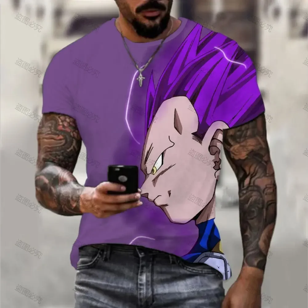Мужская футболка Vegeta Goku летняя с круглым вырезом и принтом в виде дракона жемчуга