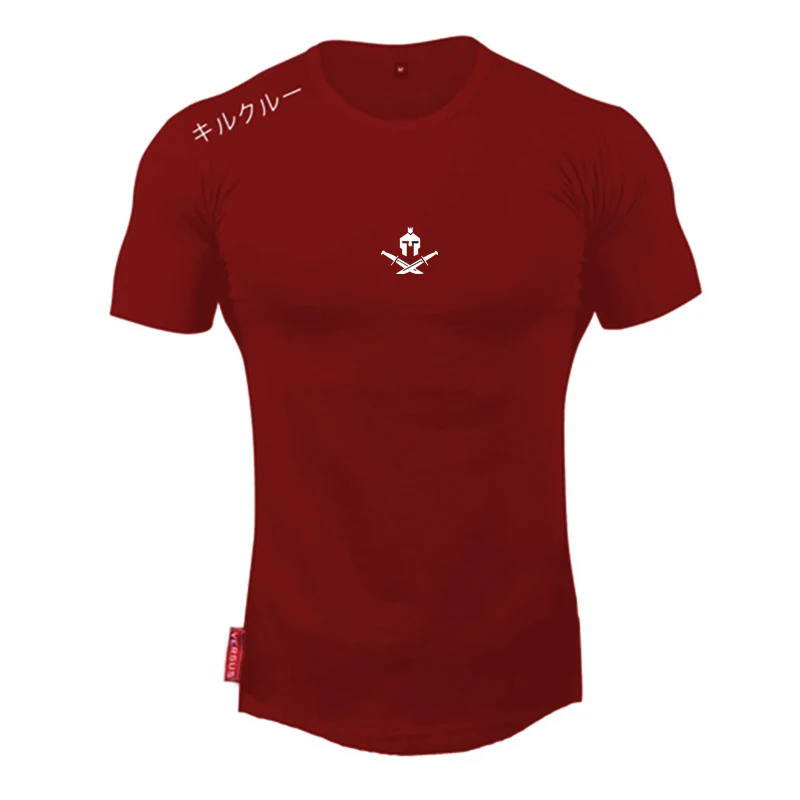 

Summer New Streetwear Slim Casual Men's T-Shirt Cotton Fashion Round Neck Short Sleeve Top Jogger Running Workout Fitness Wear