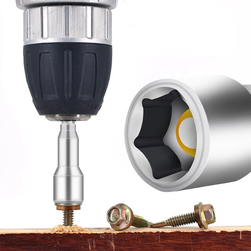 Ударная головка 6 мм-19 мм Магнитная отвертка для гаек Набор насадок дрели 1/4 дюйма