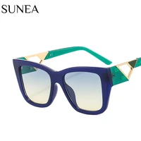 retro square sunglasses women fashion brand designer hollow out frame shades uv400 men trending contrast color sun glasses