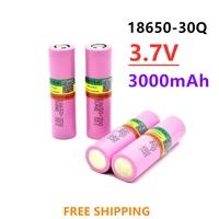 220 pcs new 3000mah 3 7v 18650 battery for samsung inr 18650 30q 20a rechargeable lithium battery for e cigarate flashlig