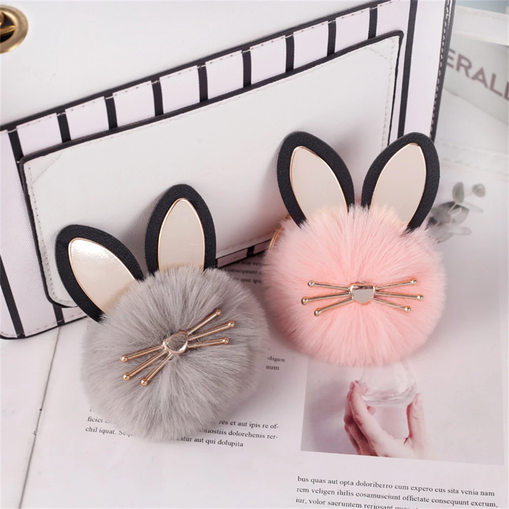 Lovely Cat Fur Ball Charms Keychain Fashion Anime Kitten Pendant For Women Bag Ornaments Car Keyring Accessory For Girl Gifts images - 6