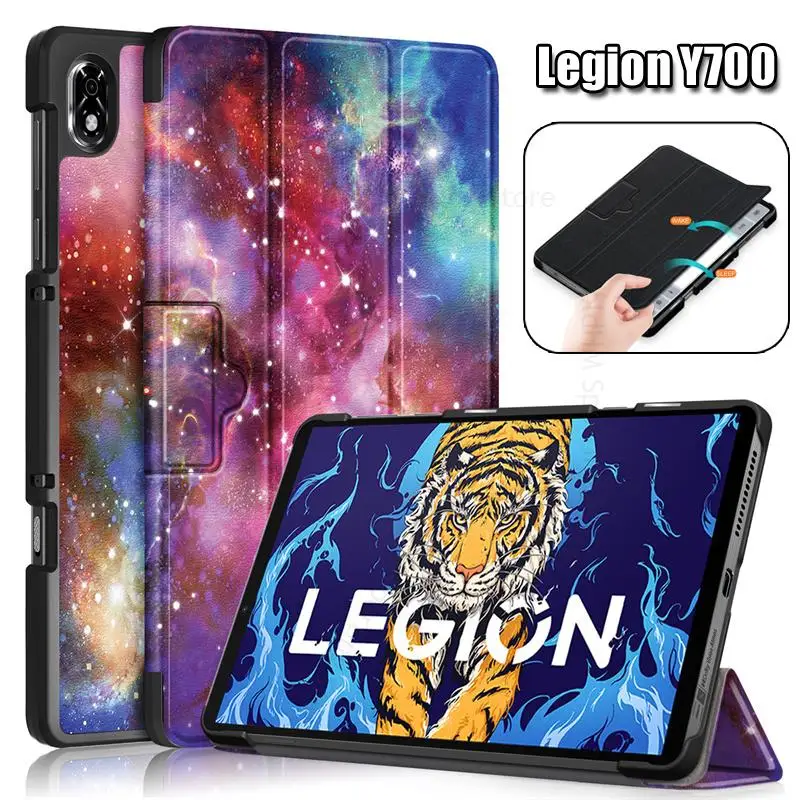

Magnetic Smart Case For Lenovo Legion Y700 Galaxy Starry Sky Graffiti Tablet Stand Flip Leather Cover For Legion Y700 2022 8.8