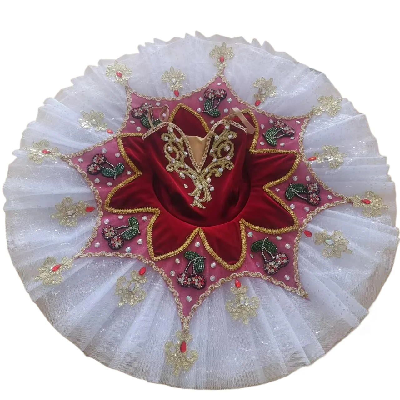 Детское балетное платье с рисунком вишни для девочек балетная пачка детей