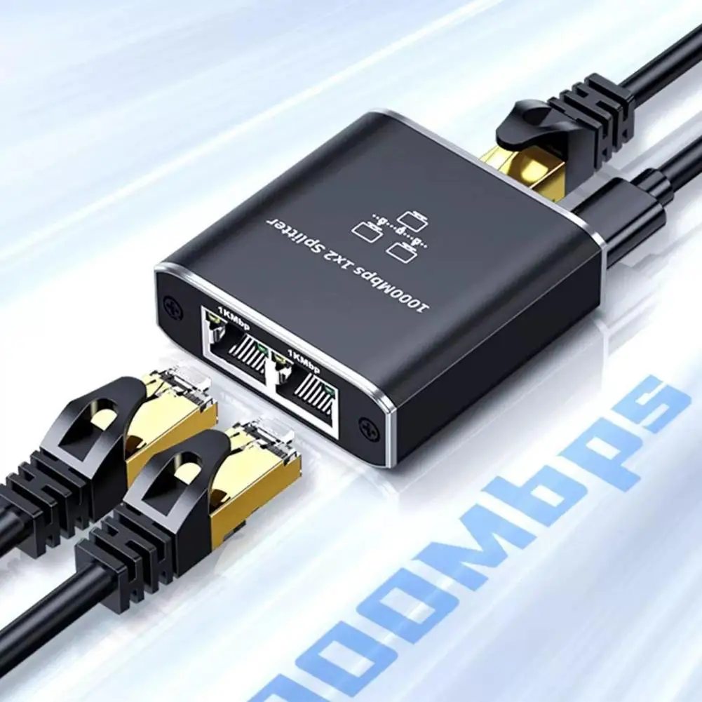 Разветвитель Ethernet 1-2 высокоскоростной 1000 Мбит/с RJ45 гигабитный USB-кабель сетевой