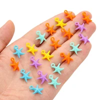200pcslot 1517mm starfish shape resin charms diy jewelry bracelet necklace mobile phone chain accessory materials