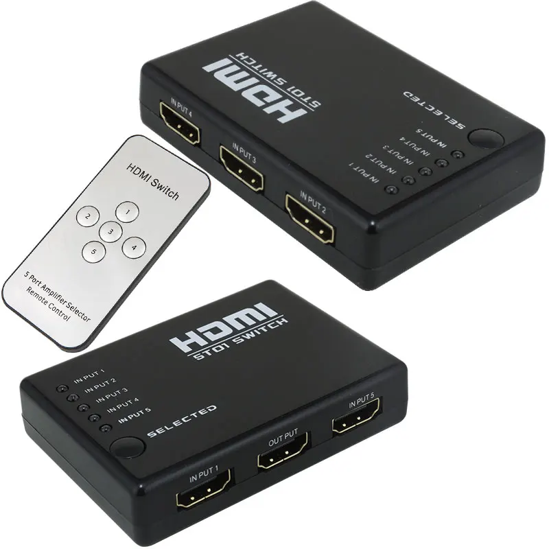 POWERMASTER PM 8342 5 вход 1 выход HDMI выбора коммутатор ADAPTÖRSÜZ оригинальный хорошее